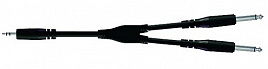 Proel BULK505LU18 инсертный кабель Jack 3.5 стерео <-> 2xJack 6.3 моно, длина 1.8 метров
