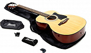 Ibanez VC50NJP-NT  набор начинающего гитариста (акустическая гитара формы Grand Concert, чехол, тюнер, ремень), цвет натуральный