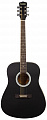 Rockdale Aurora 120-BK-S гитара дредноут с анкером, цвет черный