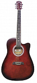 Oscar Schmidt OD45CRDBPAK  акустическая гитара Dreadnought с аксессуарами, цвет красный бёрст