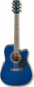 Ibanez PF60SECE TRANSPARENT BLUE акустическая гитара