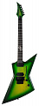 Solar Guitars E1.6FRLB  электрогитара, Floyd Rose, цвет зеленый берст, чехол в комплекте