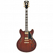 D'Angelico Deluxe DC SBB  полуакустическая гитара с кейсом, форма 335, HH, T-o-m, цвет коричневый