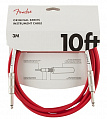 Fender 10' OR Inst Cable FRD инструментальный кабель, красный, 10'