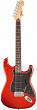 Fender Standard Stratocaster RW Satin Flame Orange электрогитара 