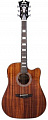 D'Angelico Premier Bowery KOA  электроакустическая гитара, цвет натуральный "коа"