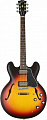 Gibson 2019 ES-335 Satin Sunset Burst полуакустическая электрогитара, цвет санберст, в комплекте кейс