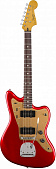 Fender Squier DLX Jazzmaster Candy Apple Red TR электрогитара, цвет красный