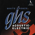 GHS WB-12L  White Bronze  струны для 12-струнной акустической гитары 11-48