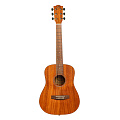 Bamboo GA-34 Mahogany  акустическая гитара мини-дредноут, чехол, цвет натуральный