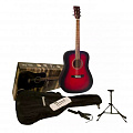 Beaumont DG80K/RDS гитарный набор, красный санбёрст