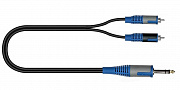 Quik Lok RKSA120-2 компонентный кабель, разъёмы Stereo Jack "папа" x 2 RCA "папа", 2 метра