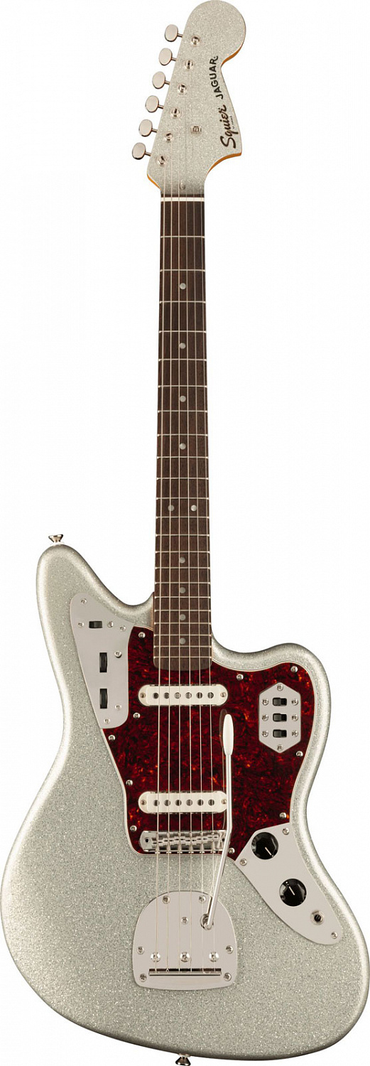Fender Squier Classic Vibe '60s Jaguar LRL Silver Sparkle электрогитара, цвет серебристый