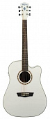 Washburn WD10SCE WH электроакустическая гитара Dreadnought, белая