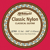 D'Addario J2703  струна 3-я для классической гитары без обмотки