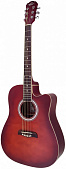 Oscar Schmidt OD50CERDB  электроакустическая гитара, цвет красный бёрст