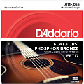 D'Addario EFT-17 струны для акустической гитары, фосфор-бронза, среднее натяжение