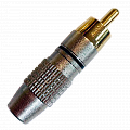 Inline RCA-B разъем RCA, никель, для кабеля D6 мм, кольцо черное (SP-116G-C10-BK)