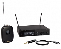 Shure SLXD14E H56 цифровая гитарная радиосистема с инструментальным кабелем WA305, 518-562 МГц. Черный