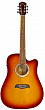 Oscar Schmidt OD45CERDBPAK  электроакустическая гитара с аксессуарами, цвет красный санбёрст