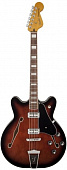 Fender Modern Player Coronado RW BCB полуакустическая электрогитара, цвет темный берст