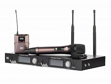 ITC T-521UT радиосистема UHF двухканальная с петличным и ручным микрофонами, рабочие частоты 470-510 MHz.