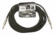 Invotone ACI1110BK инструментальный кабель, 10 метров, хлопковая оболочка, черный