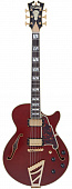 D'Angelico Excel SS Viola  полуакустическая гитара с кейсом, цвет вишневый