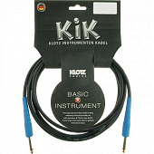 Klotz KIKC4.5PP2 готовый инструментальный кабель, цвет чёрный, длина 4.5 метра