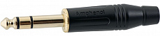 Amphenol ACPS-KB-AU кабельный разъем Jack 1/4", стерео, прямой, цвет черный
