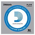 D'Addario PL016 Single Plain Steel 016 одиночная струна для акустических или электрогитар