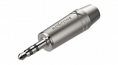 Roxtone RMJ3PP-45-NN  разъем 3.5 мм джек, стерео, цинковый корпус, используется для кабеля до 4.5 мм, цвет серебряный