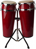 Stagg LTD-R латинские барабаны 10''+11'' на стойке, цвет - red