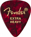 Fender 351 Shape Premium Picks Extra Heavy Red Moto 12 Count набор медиаторов, 12 шт, цвет красный