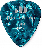 Dunlop Celluloid Turquoise Pearloid Thin 483P11TH 12Pack  медиаторы, тонкие, 12 шт.