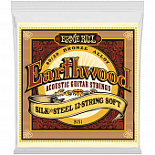 Ernie Ball 2051 Earthwood Silk & Steel Soft 9-46 струны для 12 струнной акустической гитары
