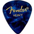 Fender 351 Shape Premium Picks Extra Heavy Blue Moto 12 Count набор медиаторов, 12 шт, цвет синий