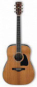 Ibanez AVD80-NT акустическая гитара, цвет натурального дерева, жесткий кейс в комплекте