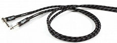 Proel BRV120LU5BW шнур соединительный Mono Jack 6.3 мм/угловой Mono Jack 6.3 мм, инcтрументальный армированный, 5 метров, цвет черный