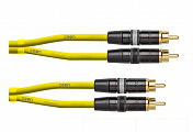 Cordial CEON DJ RCA 1.5 Y аудио кабель, длина 1.5 метра, цвет жёлтый