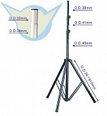 Soundking DB022 стойка под акустику 3 м. 100 кг. д=35мм. чёрная