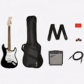 Fender Squier MM Strat PACK комплект c электрогитарой, комбоусилителем Fender Frontman 10G, чехлом, медиаторами, кабелем и ремне