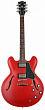 Gibson 2019 ES-335 Satin Faded Cherry полуакустическая электрогитара, цвет вишневый, с кейсом