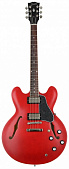 Gibson 2019 ES-335 Satin Faded Cherry полуакустическая электрогитара, цвет вишневый, с кейсом
