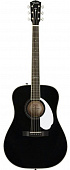 Fender PM-1E Dread MAH, BLK Top  электроакустическая гитара, цвет черный, кейс в комплекте