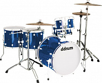 Ddrum Dia 2 BW(Blue w / White) ударная установка Diablo Punx (22-BD, 16-FT, 15-FT, 12-TT, 14-SD) с комплектом стоек