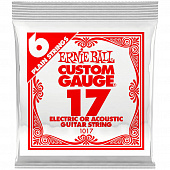 Ernie Ball 1017 струна для электро и акустических гитар. Сталь, калибр .017