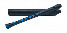 Nuvo Recorder+ Black/Blue with hard case блок-флейта сопрано, немецкая система, цвет черный/синий