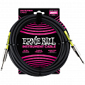 Ernie Ball 6046 кабель инструментальный с прямыми джеками, 6 метров, черный.