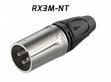 Roxtone RX3M-NT  разъем cannon кабельный, папа 3-х контактный, цвет серебро